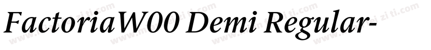 FactoriaW00 Demi Regular字体转换